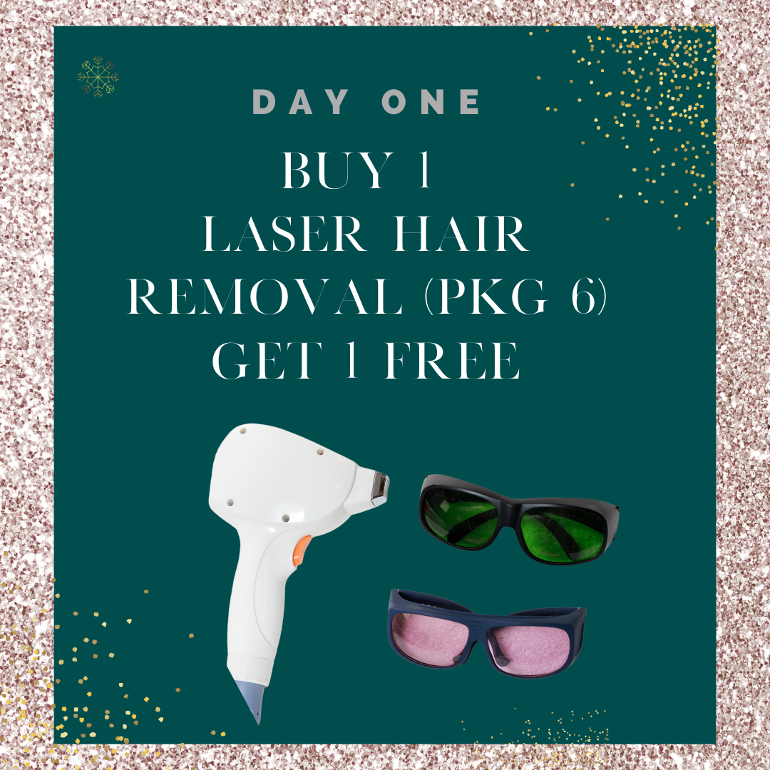 Buy 1 Laser Hair Removal pkg of 6 Get 1 pkg Free