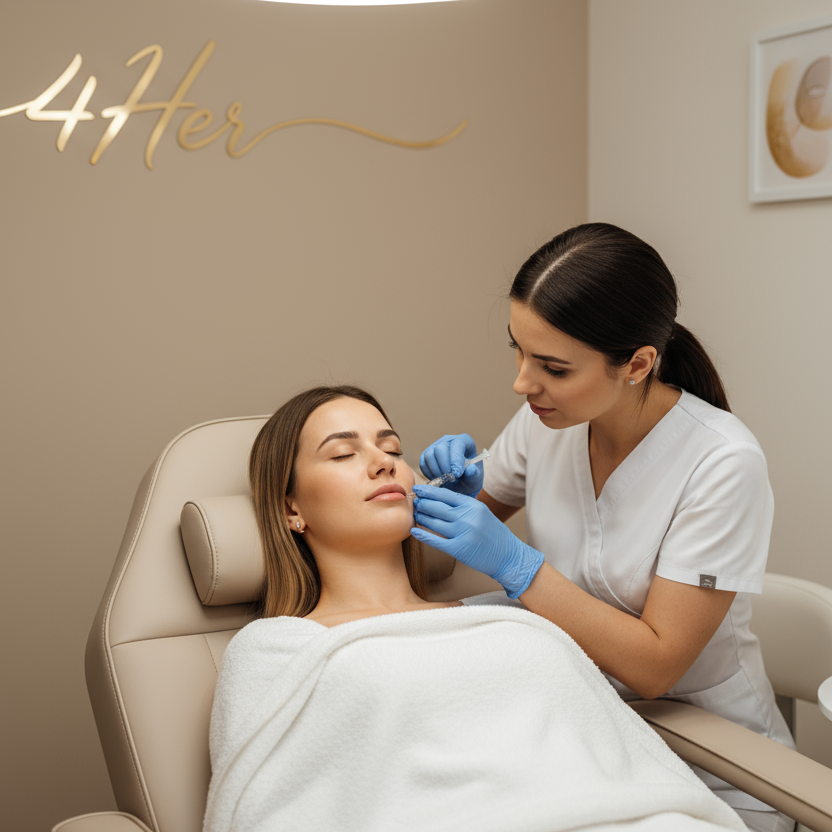 remove aesthetic clinic and make the wall beige
