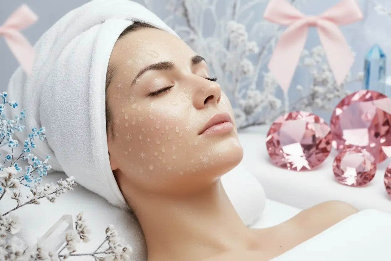 replace the blue and pink gems and replace with pink bows