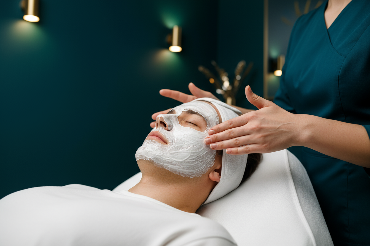 with a dark teal background